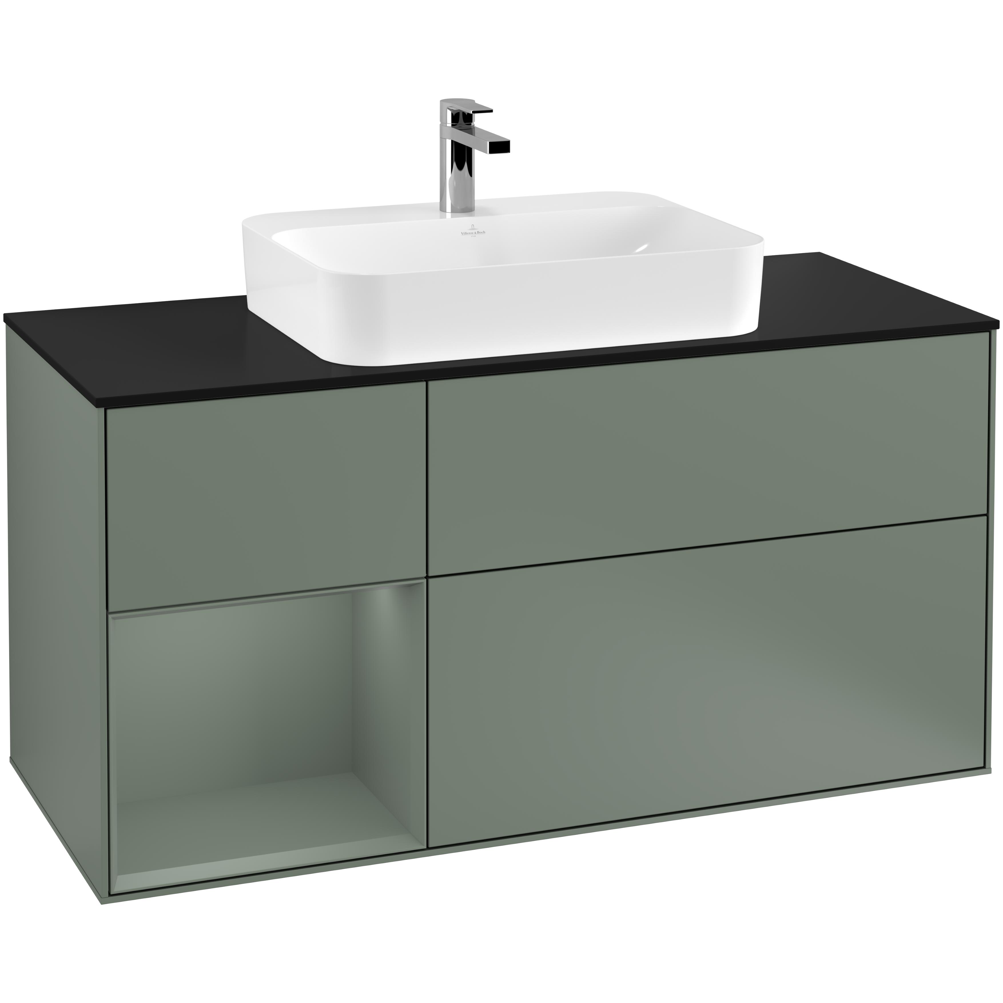 Tvättställsskåp Villeroy & Boch Finion med 3 Lådor Hylla och Bänkskiva för Ytmonterat Tvättställ