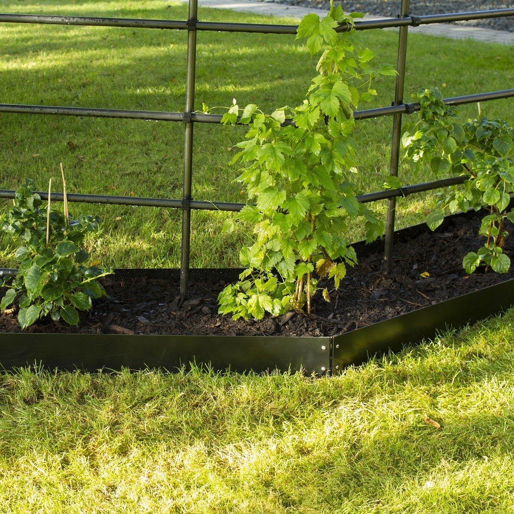 Planteringskant Flexigarden Svart 120 mm Skarvplåt