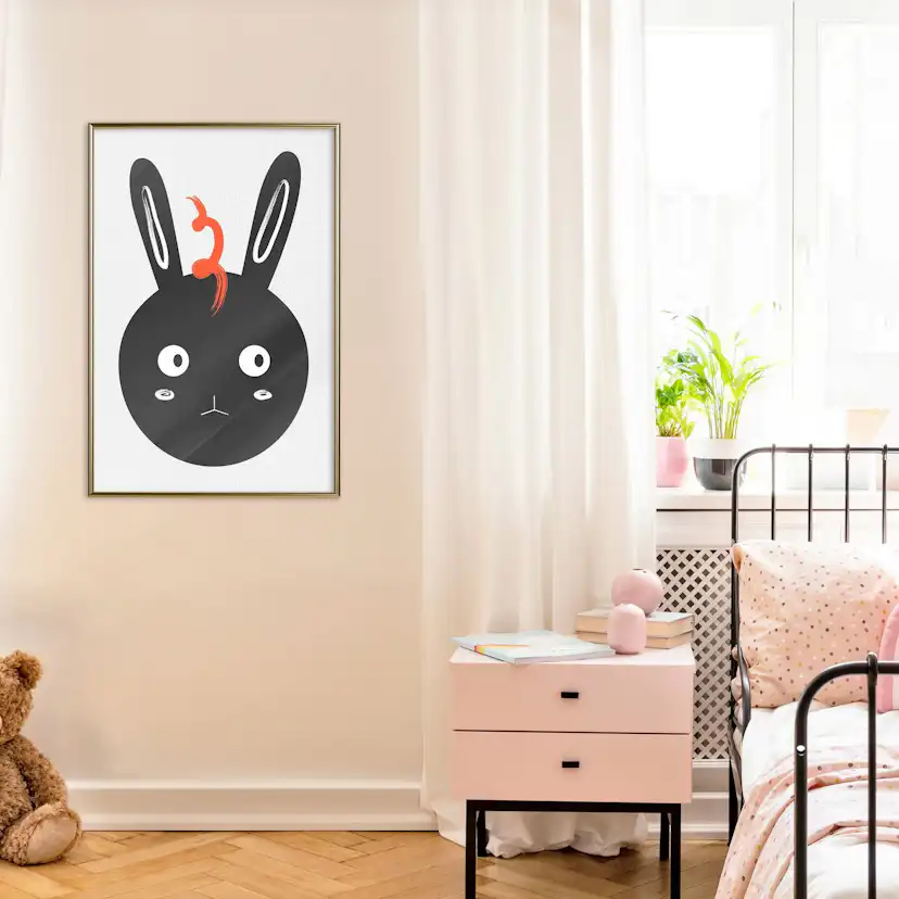 Poster Artgeist Affisch Rabbit Sees Everything