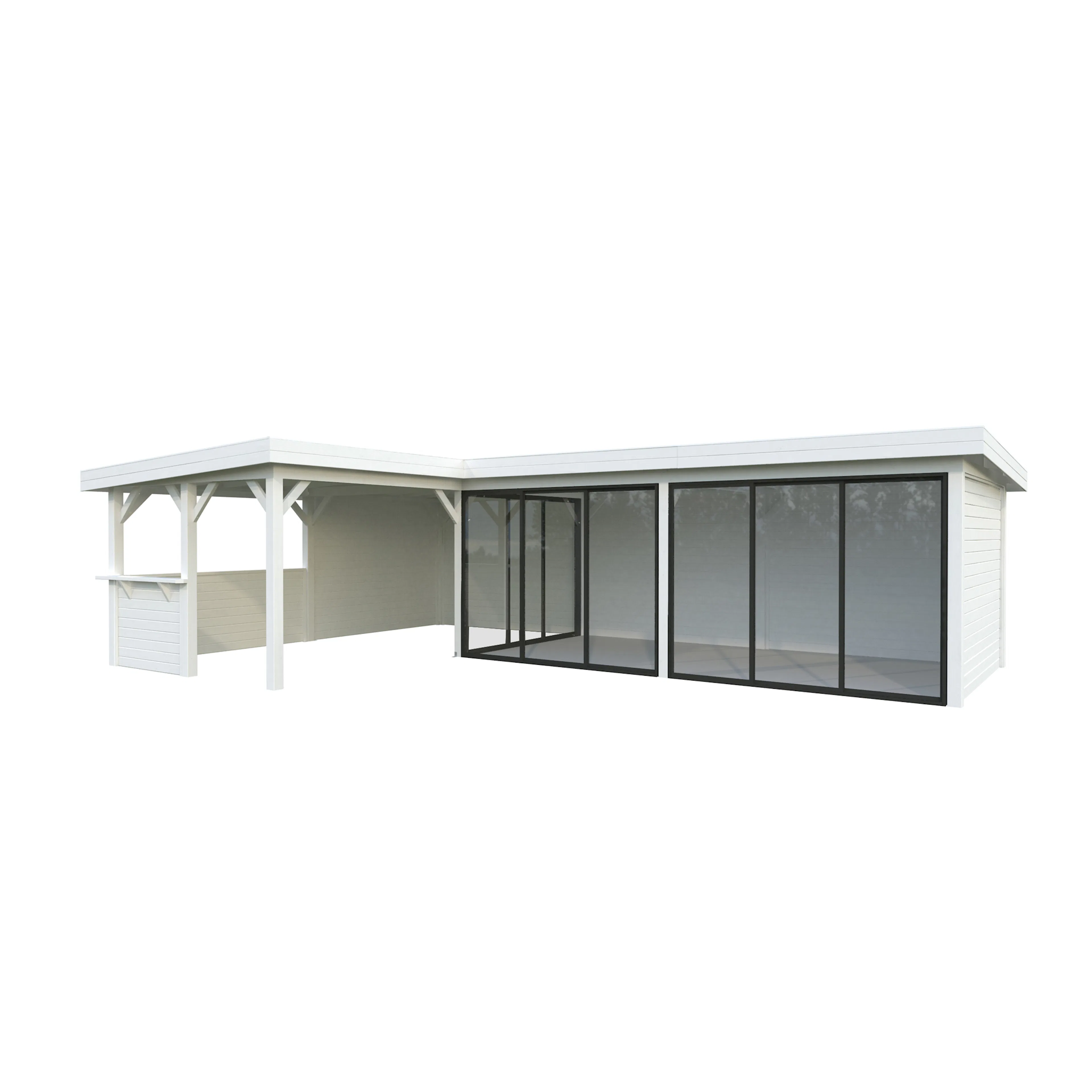 Lenna 33,2 m2 Set 720 Slide Plus PNT9016W5 Målad vit RAL9016