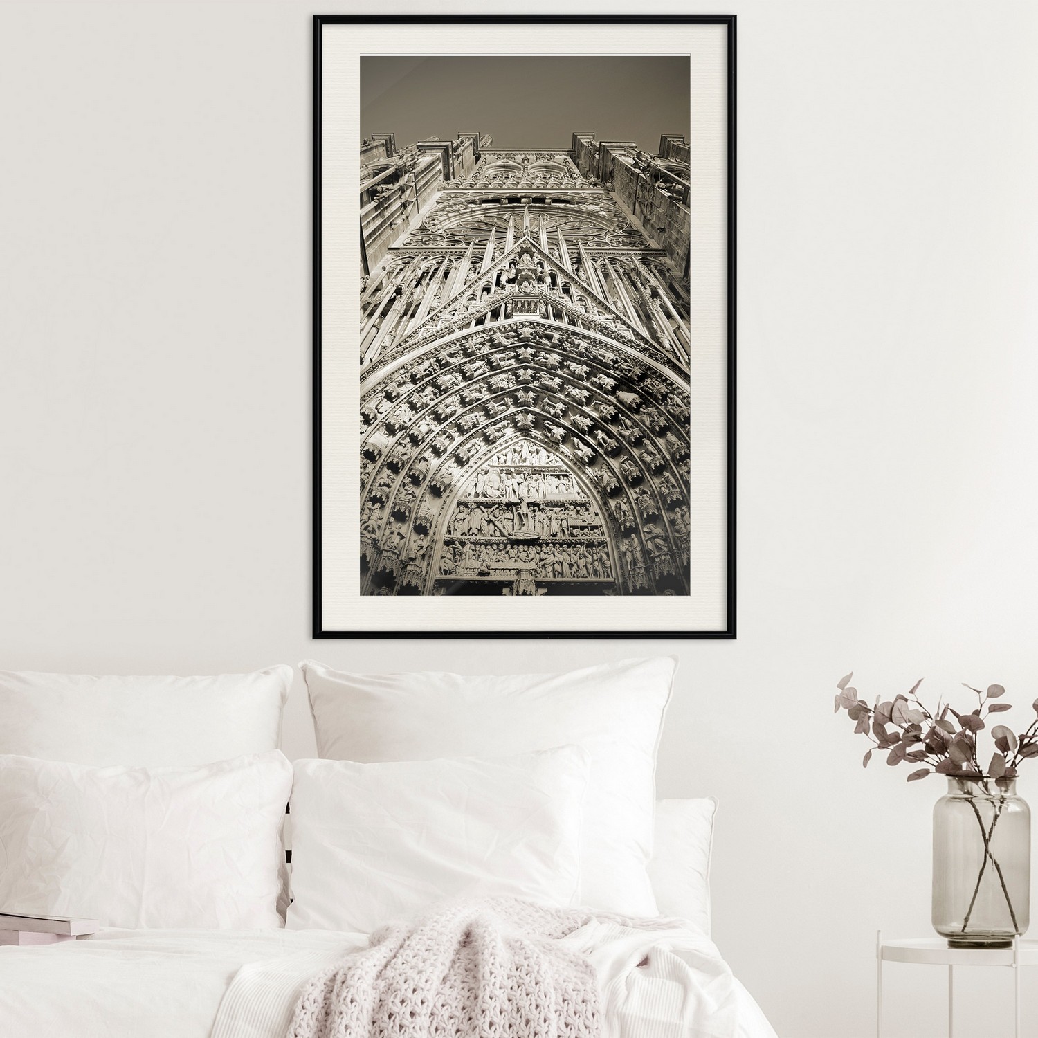 Affisch - Notre Dame Cathedral [Poster] 20x30 Svart ram med passepartout, 20x30 cm