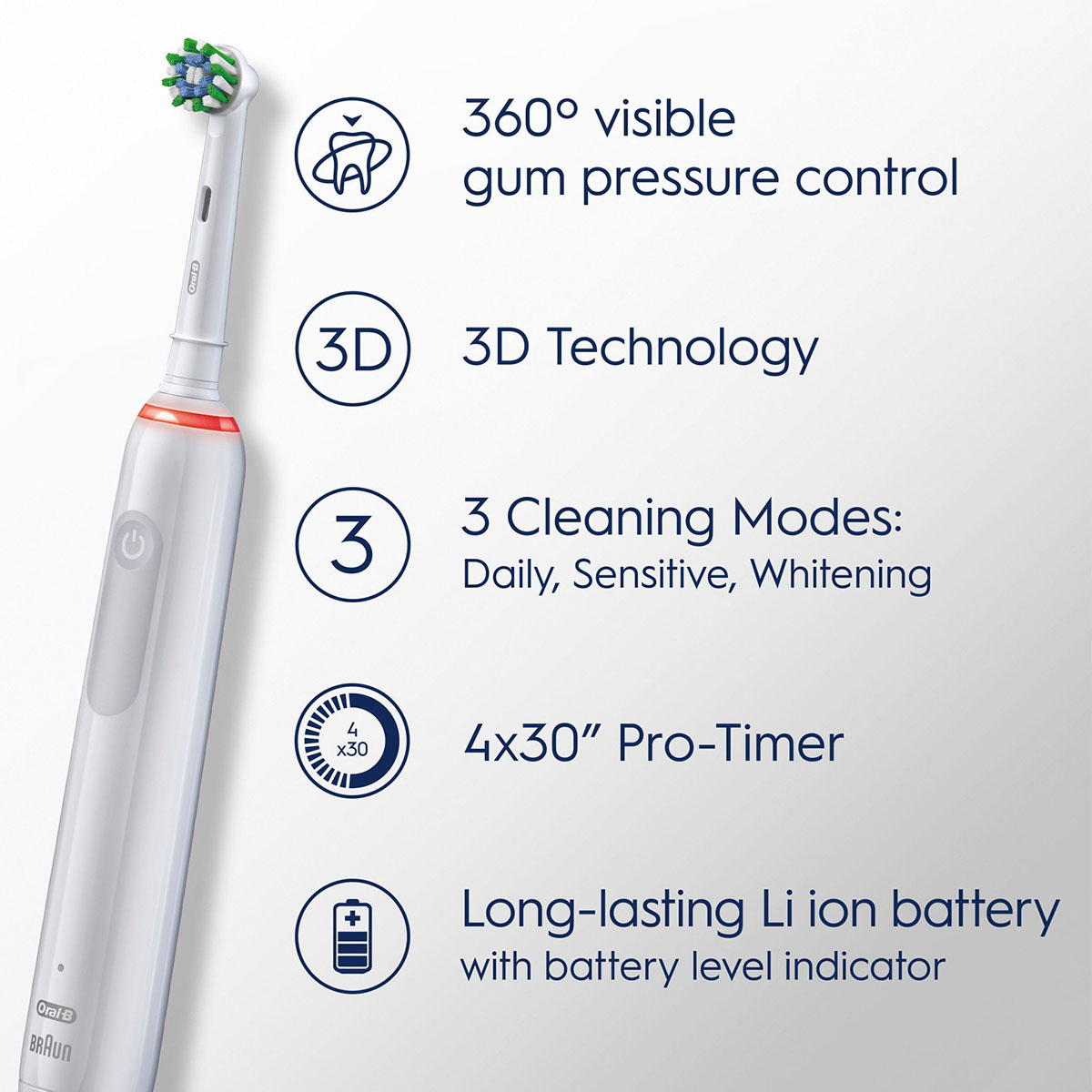 Eltandborste Oral-B Pro3 Duo Black/White med Timerfunktion & 3 Borsthuvuden