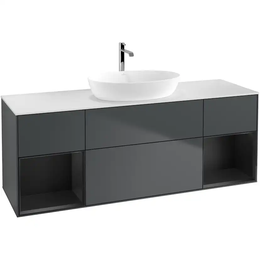 Tvättställsskåp Villeroy & Boch Finion med Två Hyllor och Bänkskiva för Fristående Tvättställ från Artis & Collaro