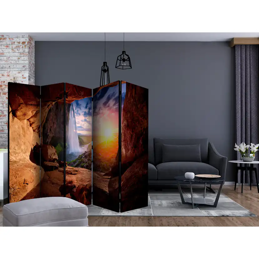 Rumsavdelare Arkiio Cave Seljalandsfoss Waterfall II 225x172 cm
