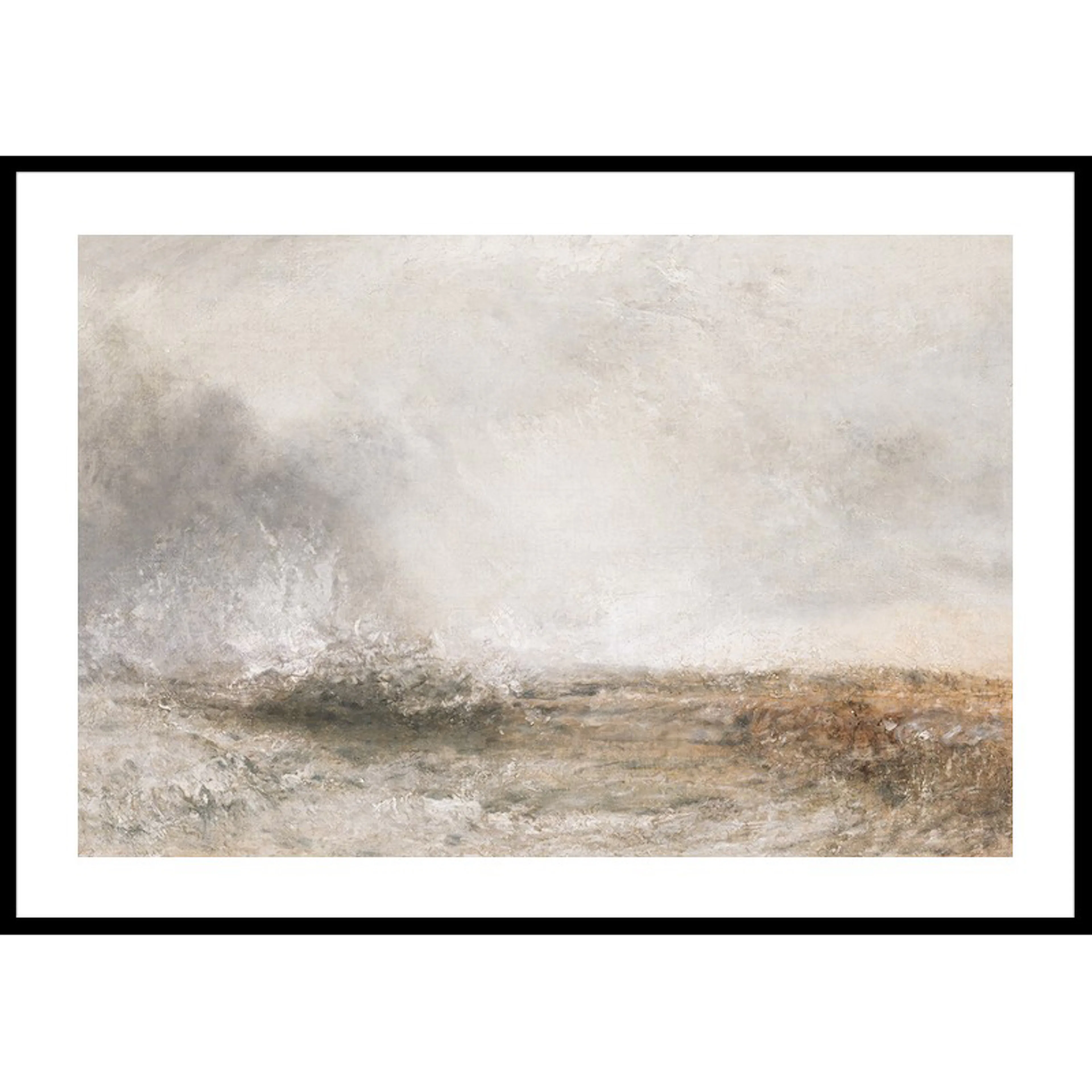Stormy Sea Breaking On A Shore By Joseph Mallord William Tur 30x40 cm