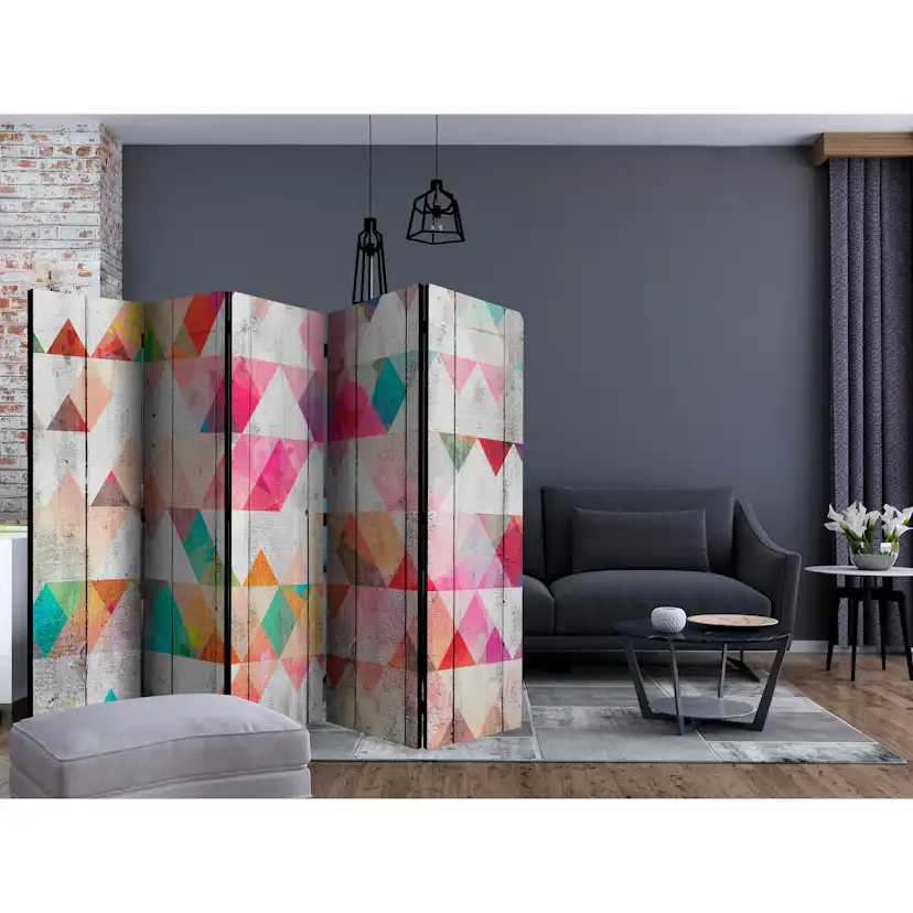Rumsavdelare Arkiio Rainbow Triangles II 225x172 cm