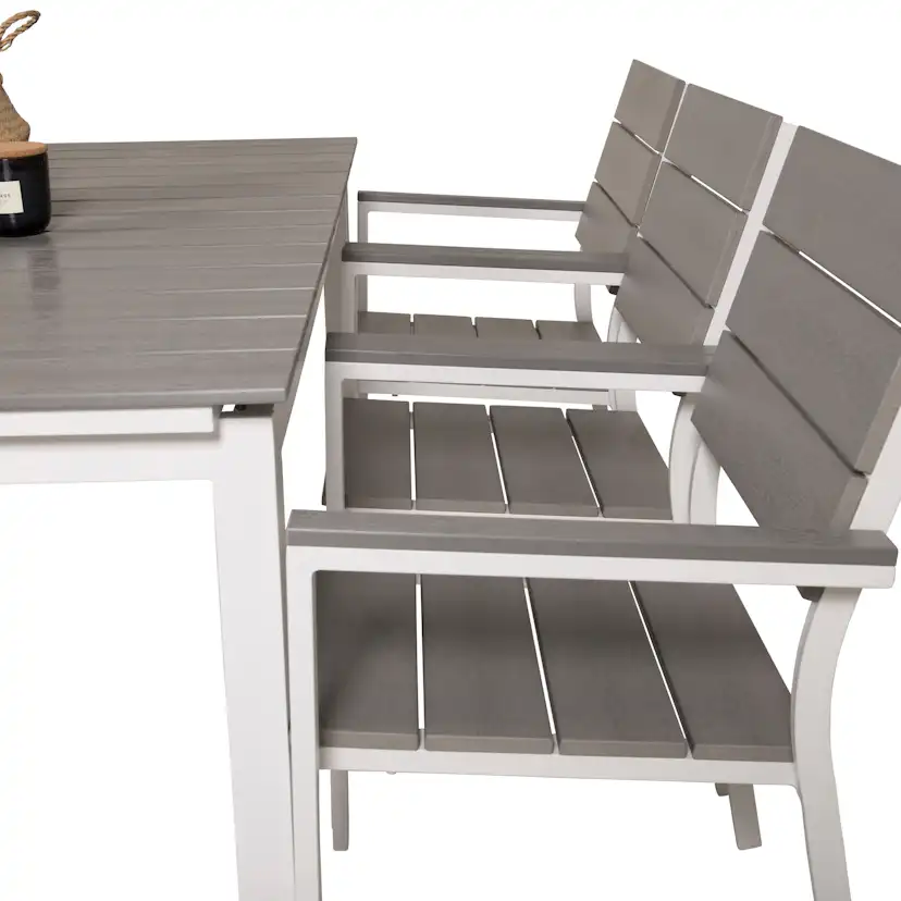 Matgrupp Venture Home Levels Förlängningsbar Matgrupp Utomhus 160cm med 6 Matstolar