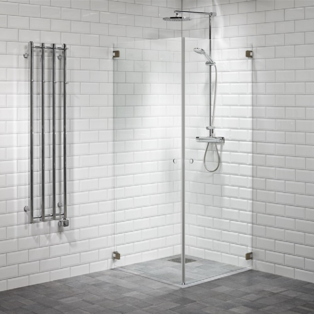 Duschhörna Alterna Capo 800x800 mm Klarglas Täckkopor i Borst LxB: 780x780 mm, Beslag: Borstad Brons