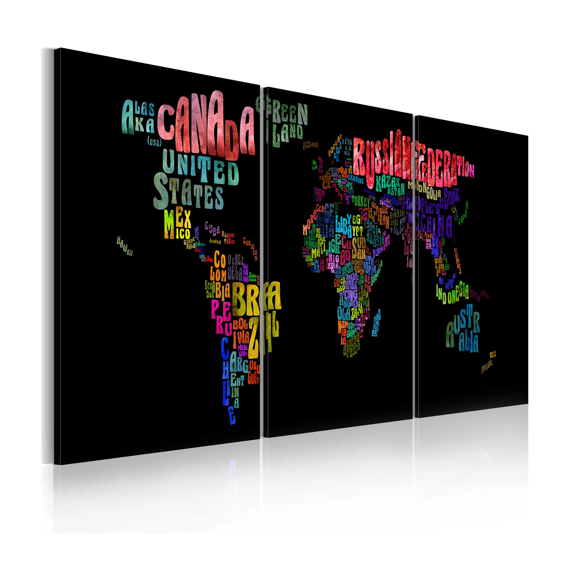 Tavla Arkiio Text Världskarta