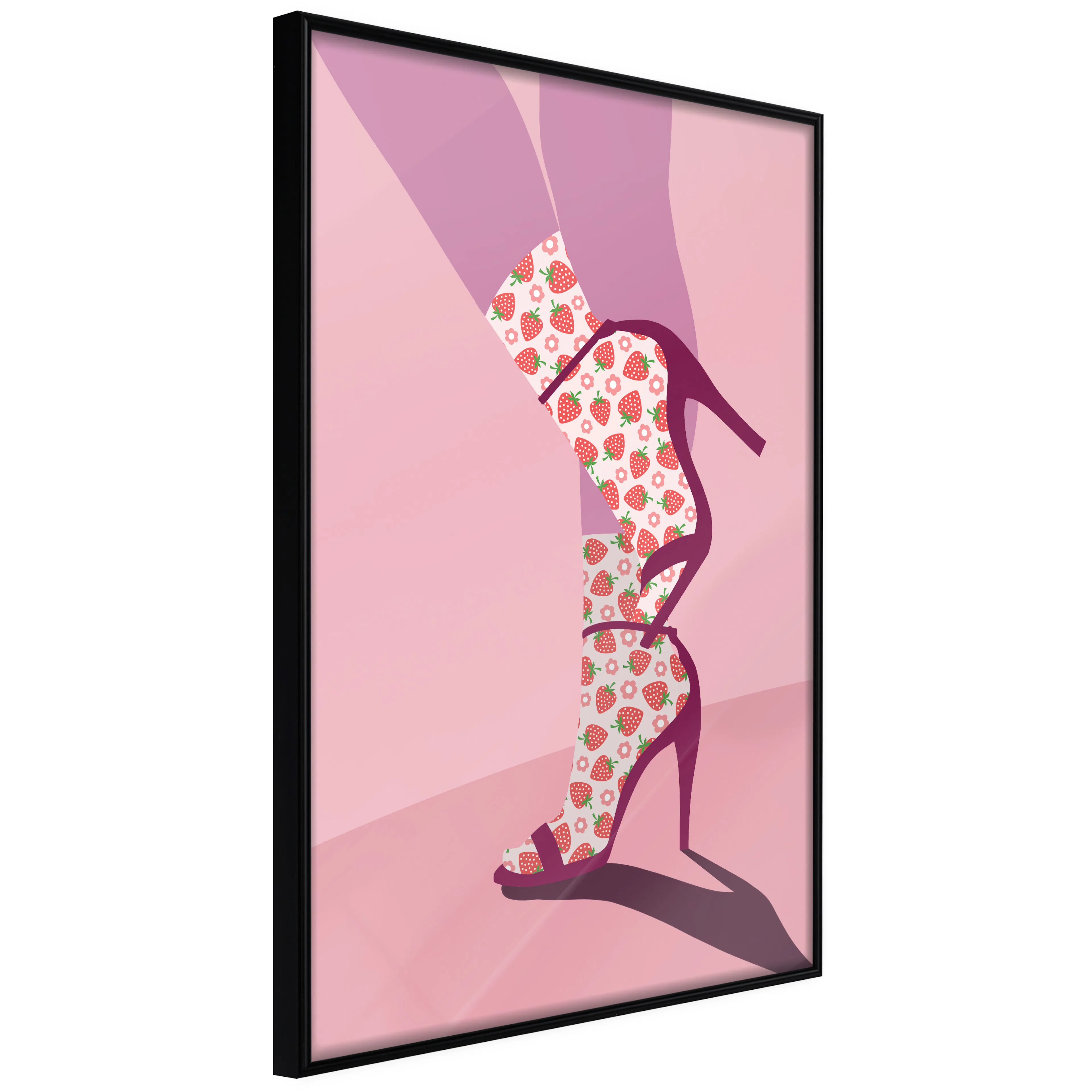 Affisch - Strawberry Socks [Poster] 40x60 Svart ram, 40x60 cm