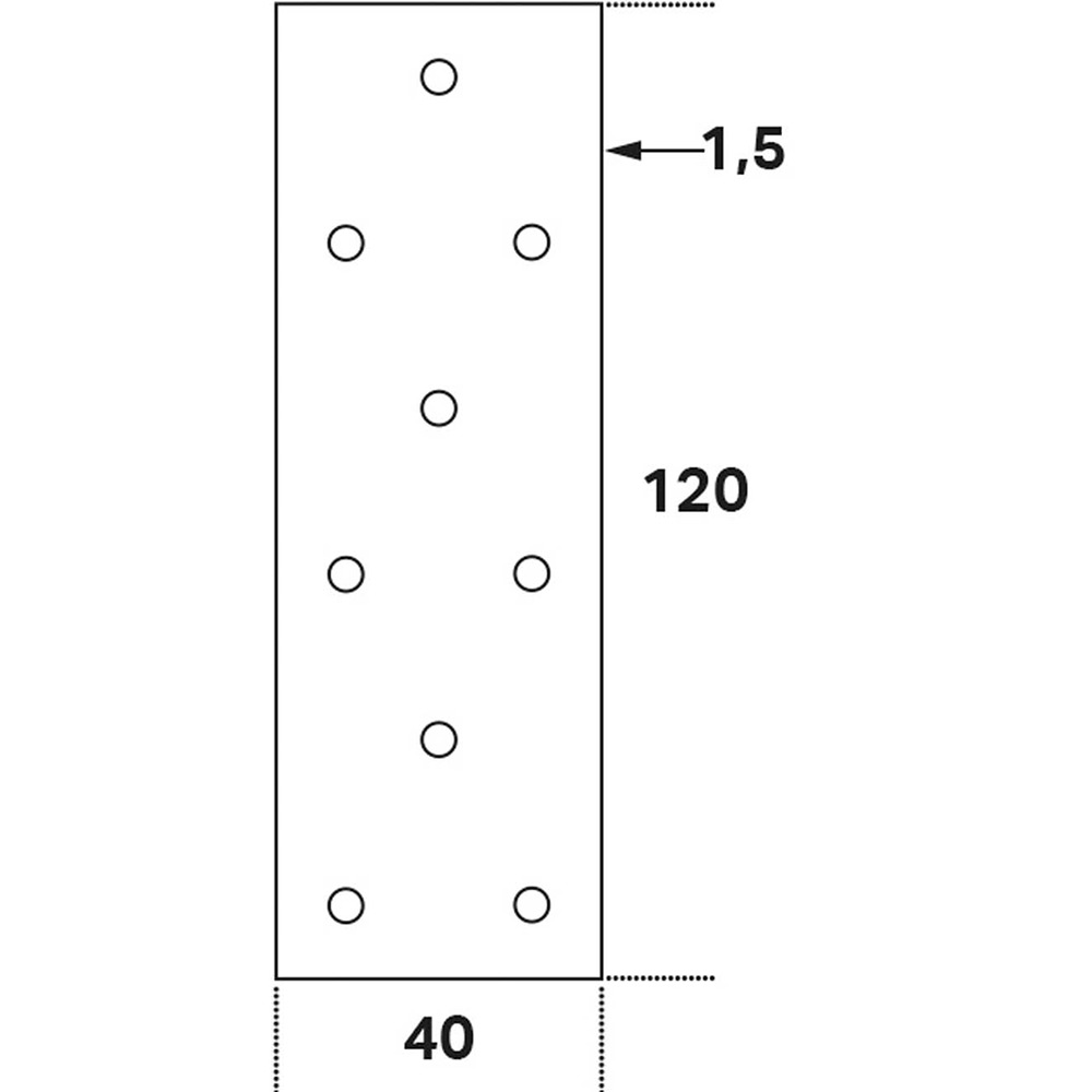 Hålplatta Hp 80x240x1,5 80x240x1,5 mm