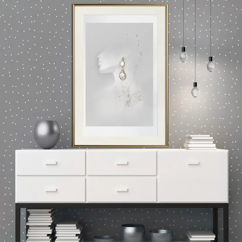 Poster Artgeist Affisch Gold Earrings