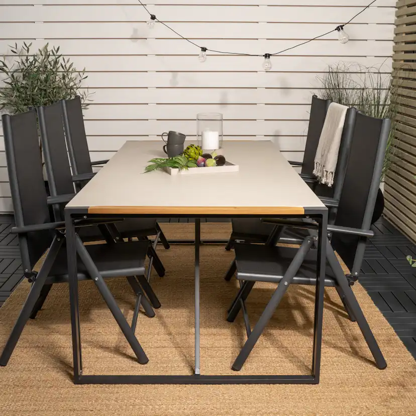 Matgrupp Venture Home Texas Matgrupp Utomhus 200cm med 6 Break Positionsstolar