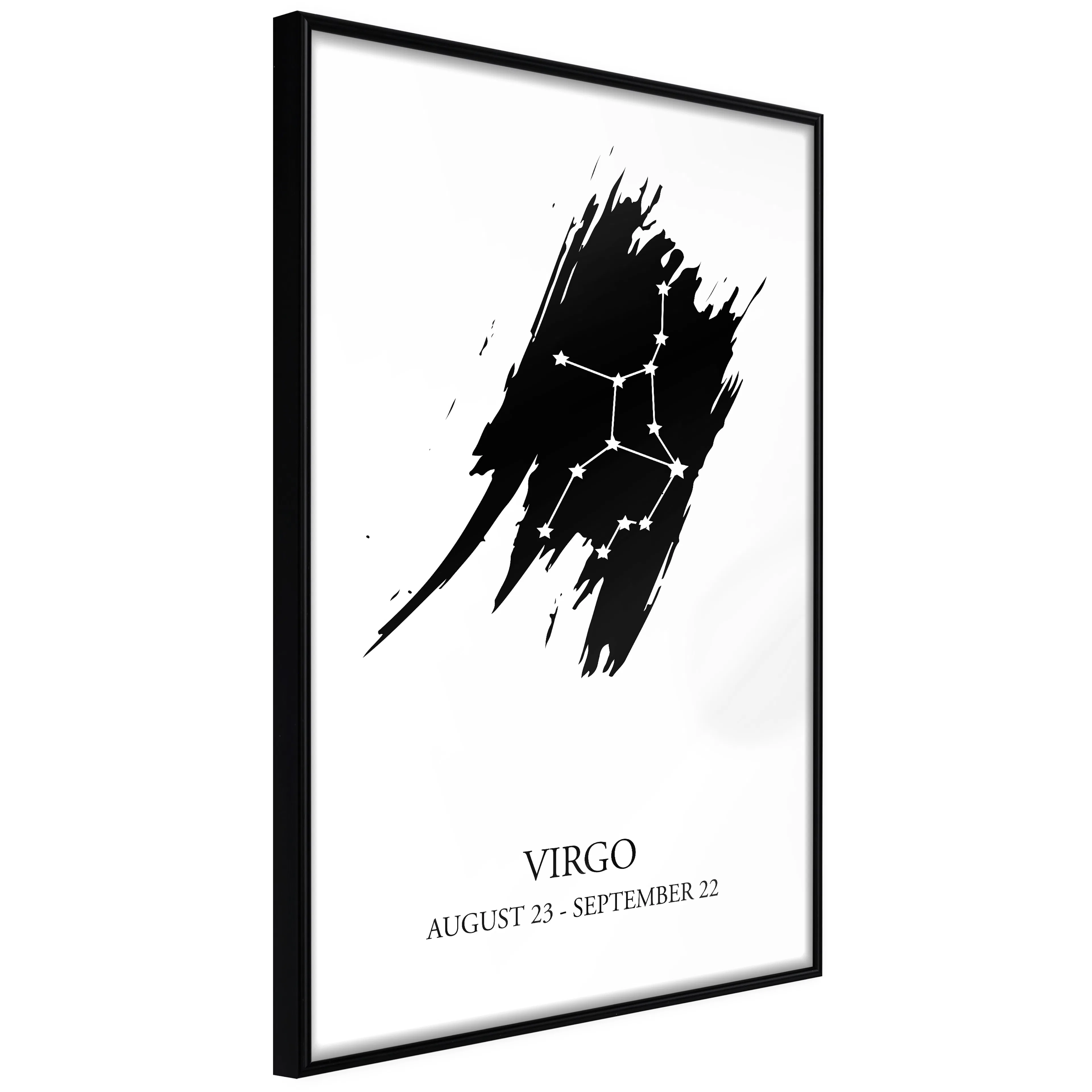 Affisch - Zodiac Signs: Virgo [Poster] 40x60 Svart ram, 40x60 cm
