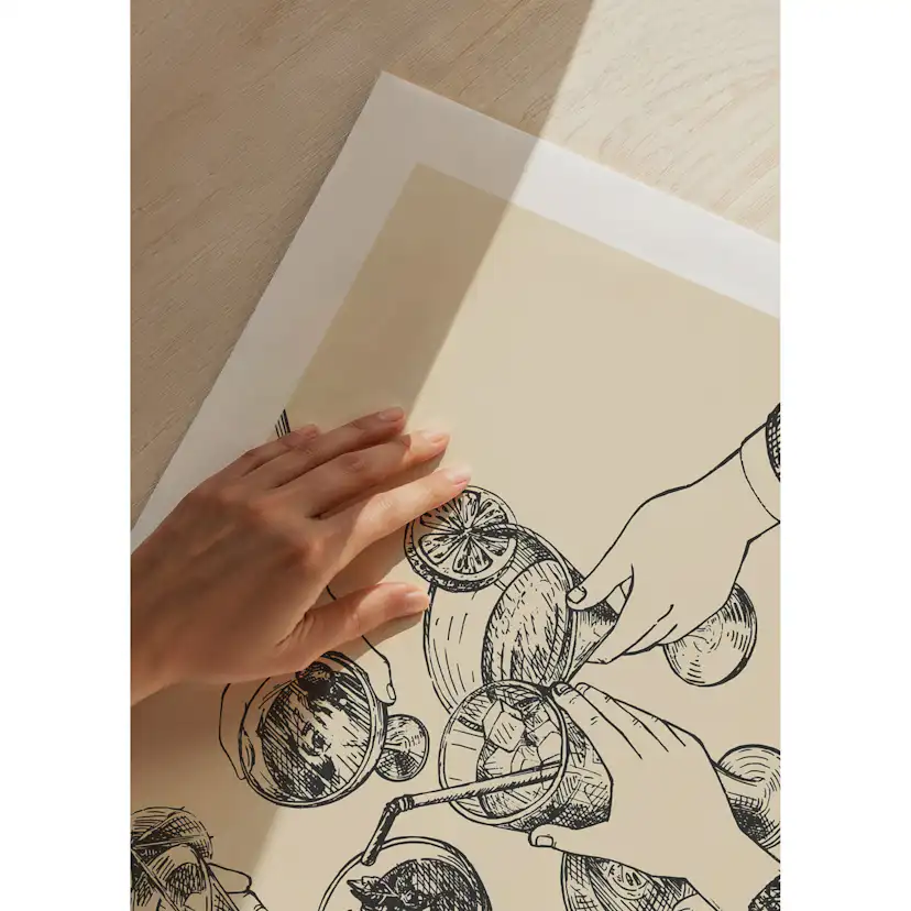 Poster Gallerix Vintage Drinks Drawing