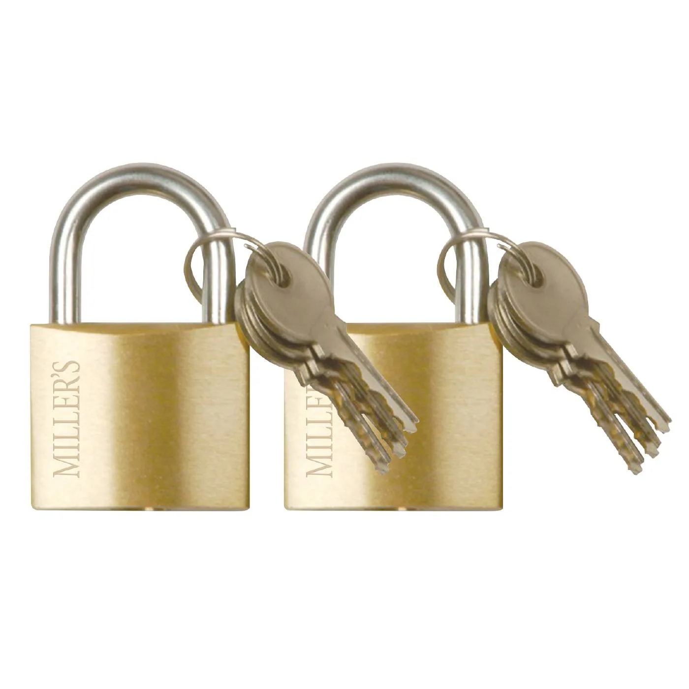Hänglås Millers Mässing H 701/30 2P