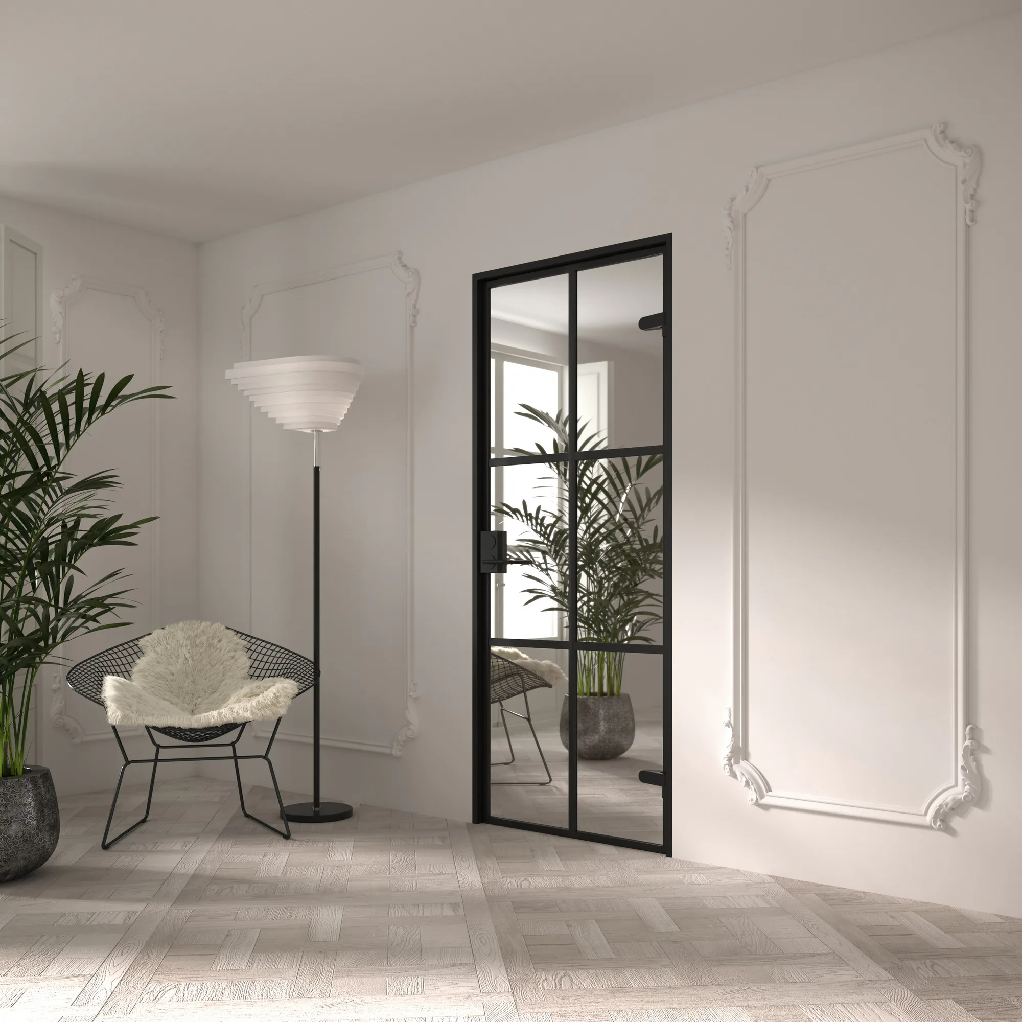 Celine M04 Paris, Innerdörr i glas HxB: 2000x700 mm, Spegelglas