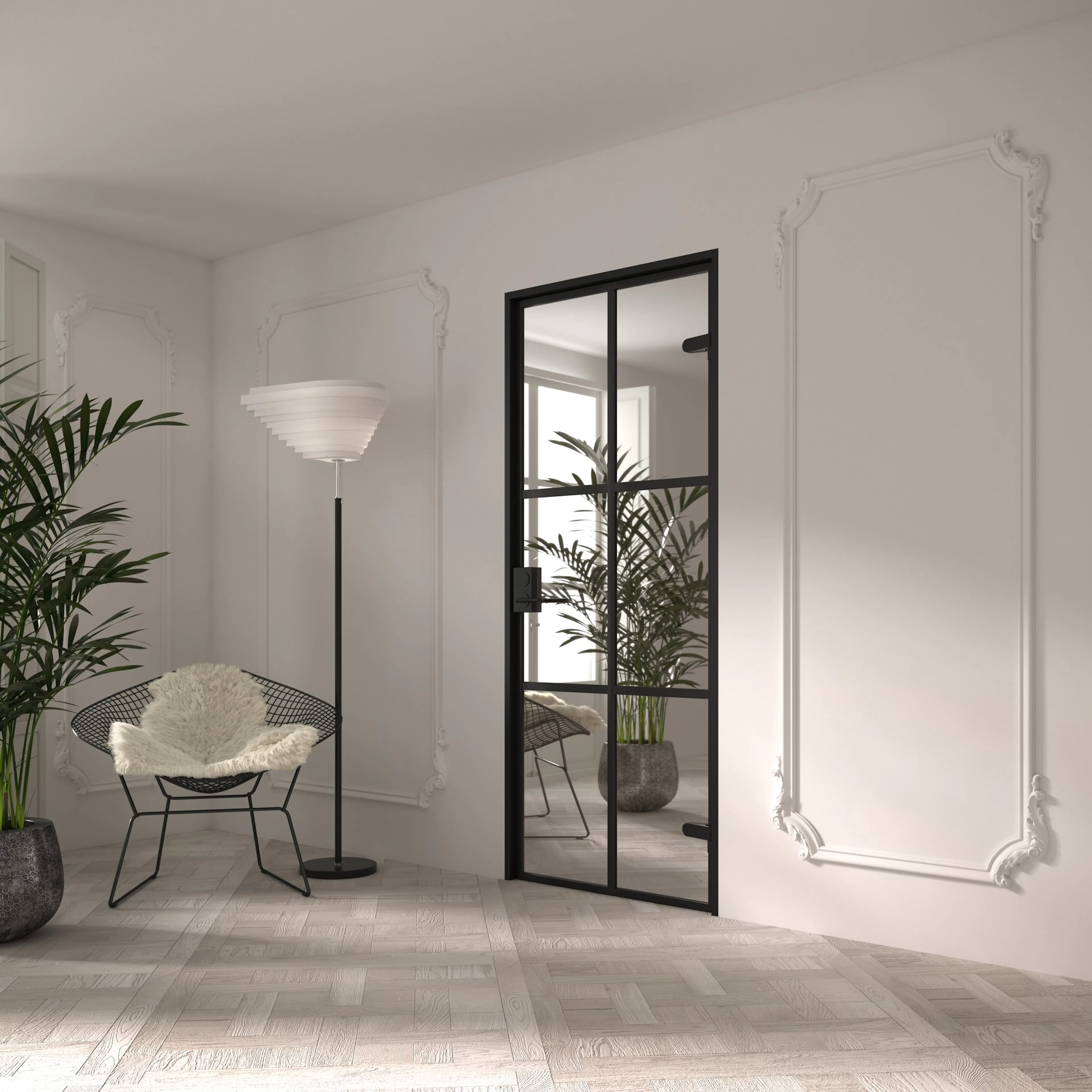 Celine M04 Paris, Innerdörr i glas HxB: 2000x700 mm, Spegelglas
