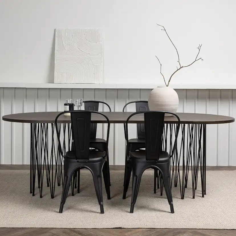 Matgrupp Venture Home Stone med 4 Tempe Stolar