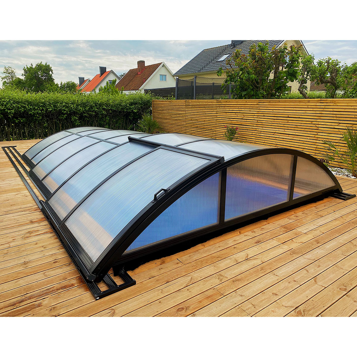 Pooltak Metalcraft 3x6m 4 mm Klar Solid PC Svart