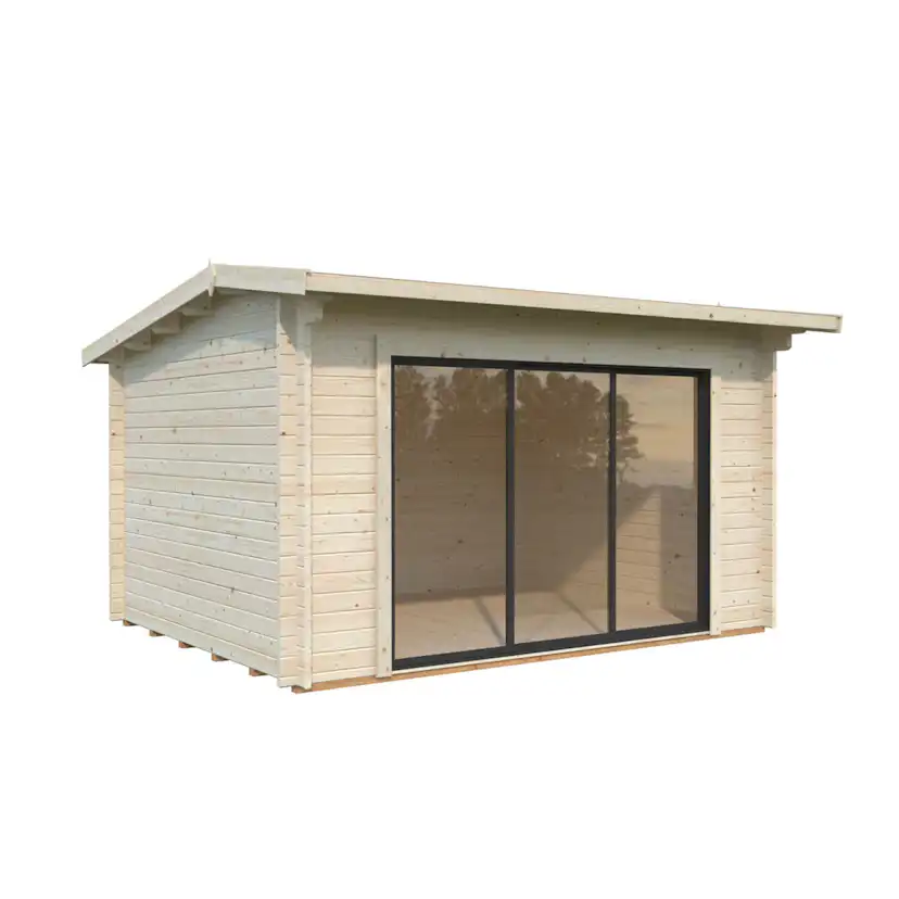 Ines 11,1 m2 Slide Plus NO Obehandlad med Slide Pro 2-lagers glas
