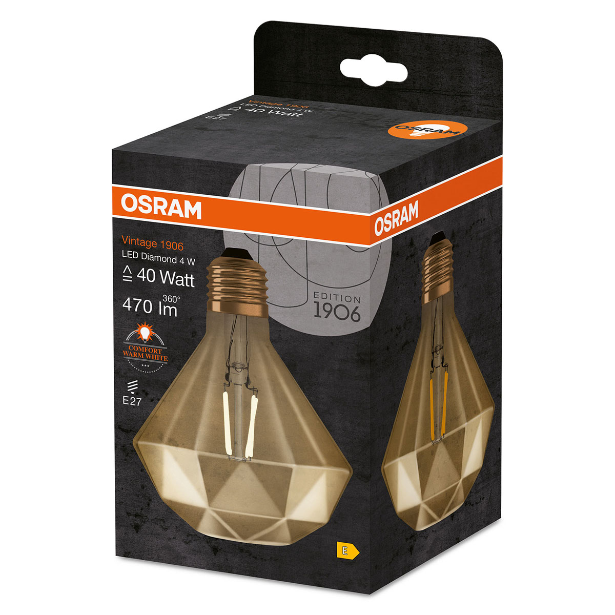 LED-Lampa Osram Diamond (40) E27 825 Gold 4.5W