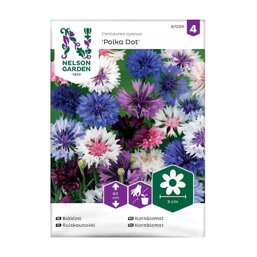 Frö Blåklint Nelson Garden Polka Dot Låg Mix
