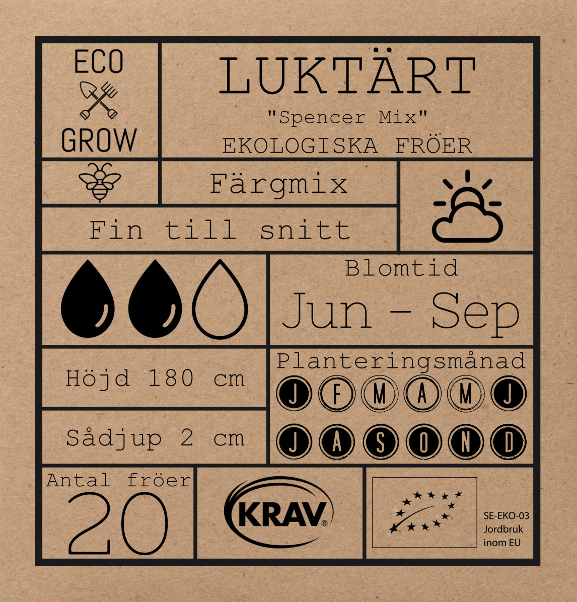 Fröpåse Eco Grow Luktärt Spencer Mix