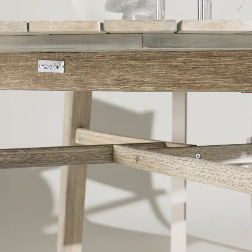Utebord Venture Home Rives Ø150 cm, Runt Träbord för Utomhusbruk