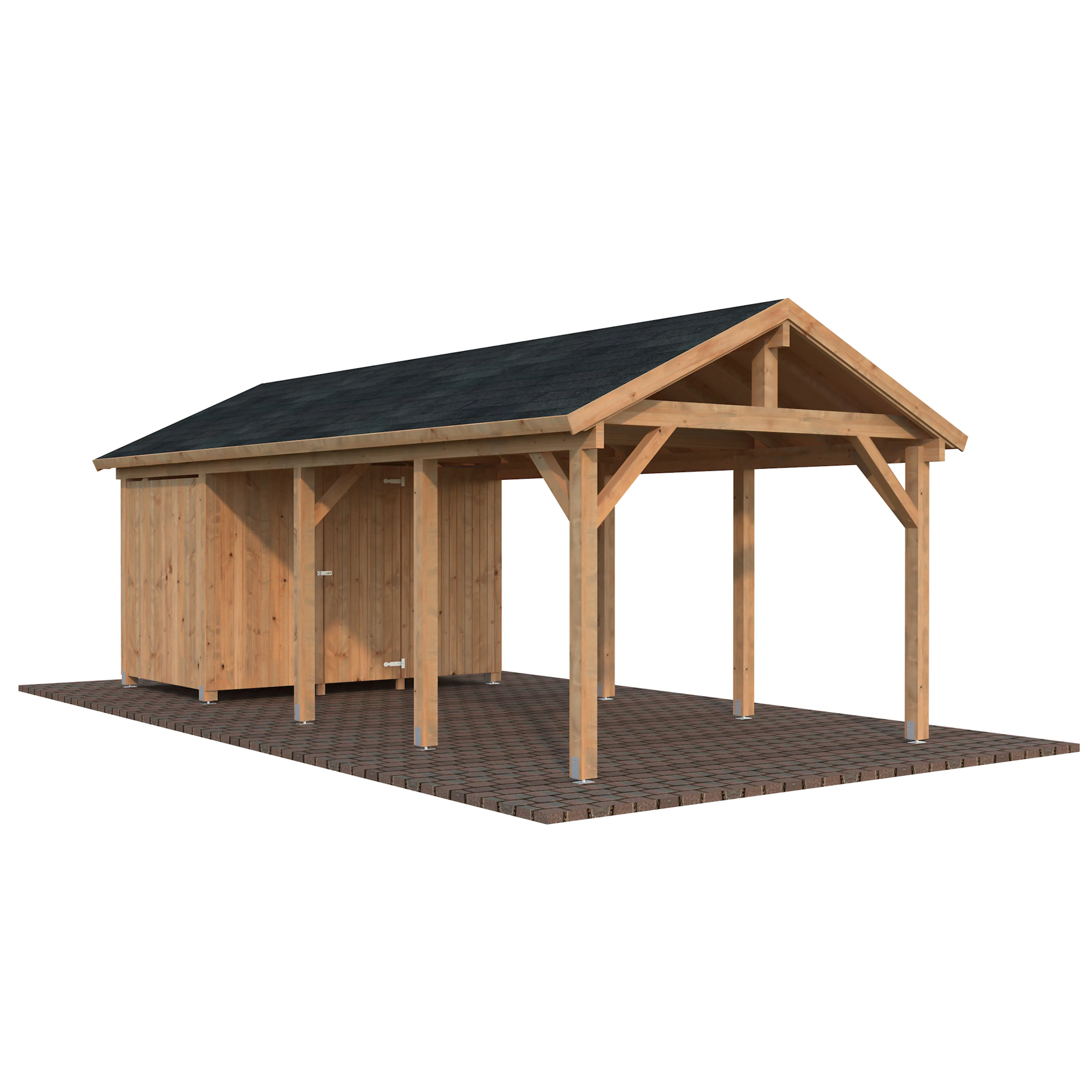 Robert 23,1 m2 with shed BNDIP Impregnerad brun