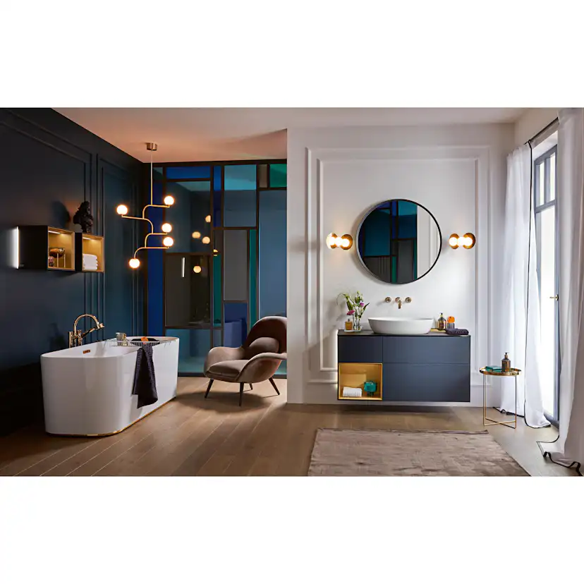 Badkar Villeroy & Boch Finion UBQ177FIN7A100V401 Vit Alpin, Krom, Utan Designring, Bräddavlopp, Utan Belysning