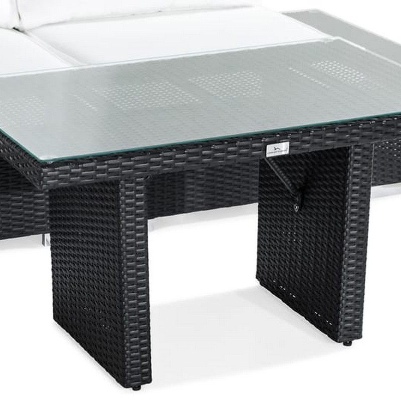 Loungegrupp Comfort Garden Bahamas 2-sits med Avslut och Utebord Utomhus