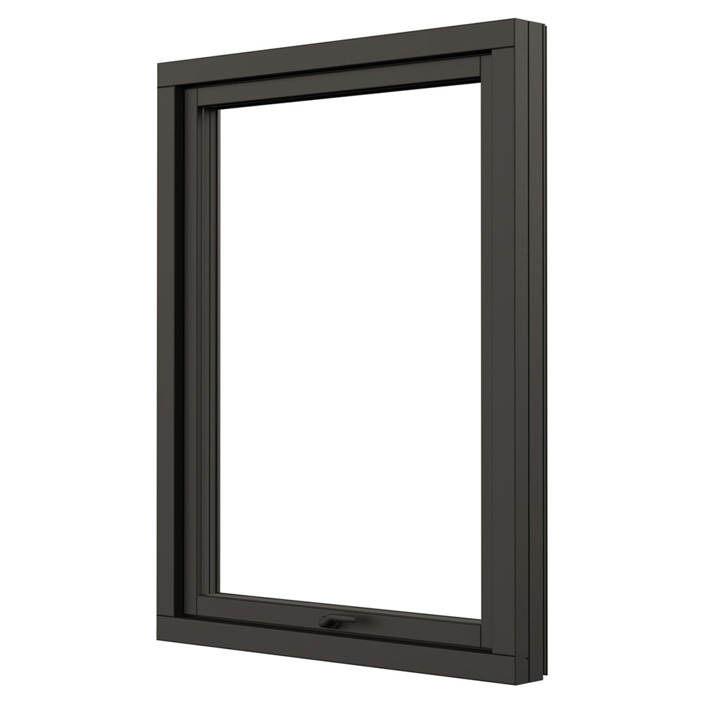 Vridfönster NorDan NTech 3-Glas Aluminium BlackLine Svart