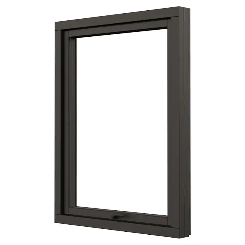 Vridfönster NorDan NTech 3-Glas Aluminium BlackLine Svart