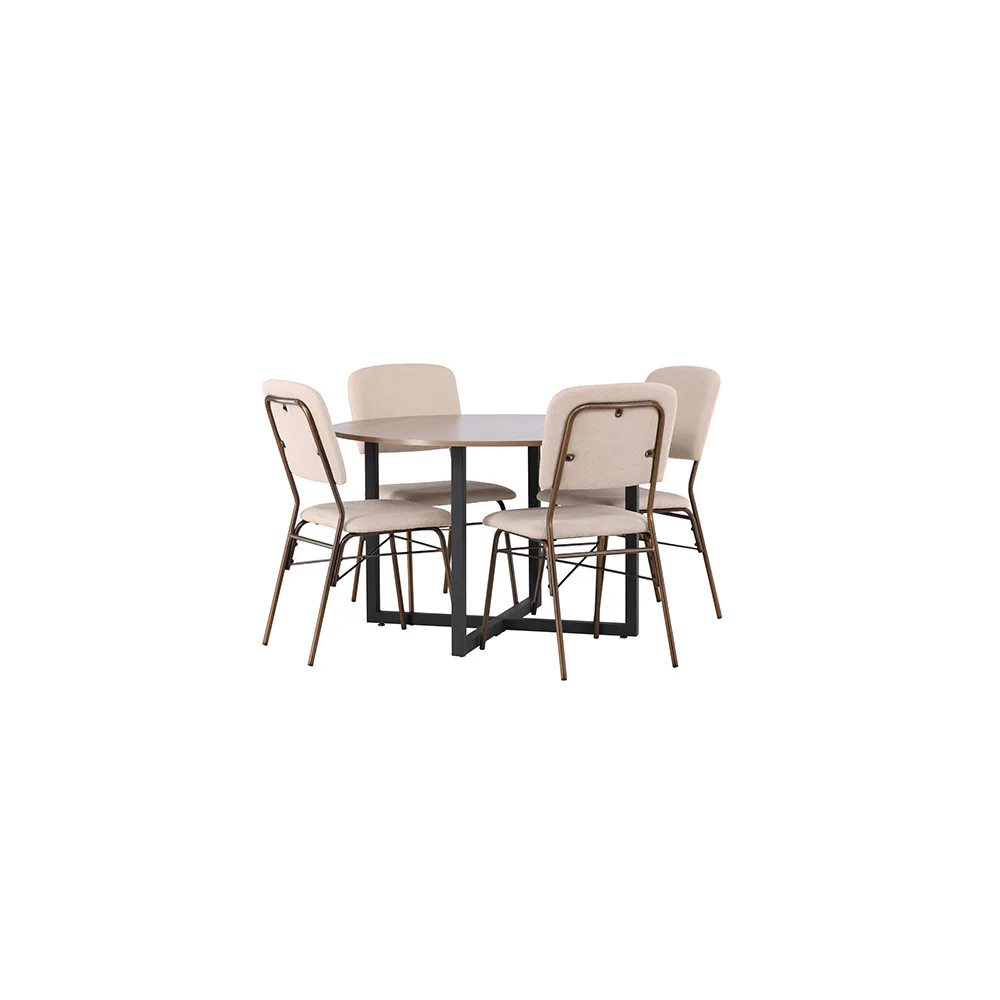 Matgrupp Venture Home Durango Ø120 cm med 4 st Seda stolar