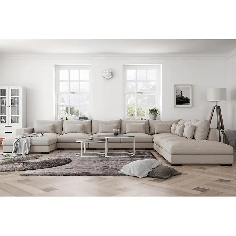 U-Soffa Bloomington Dubai Large Modulsoffa med Vänster Divan & Linneklädsel