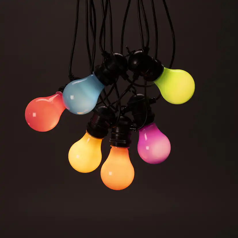 Ljusslinga Gnosjö Konstsmide E27 10 LED Flerfärgad/Pastell