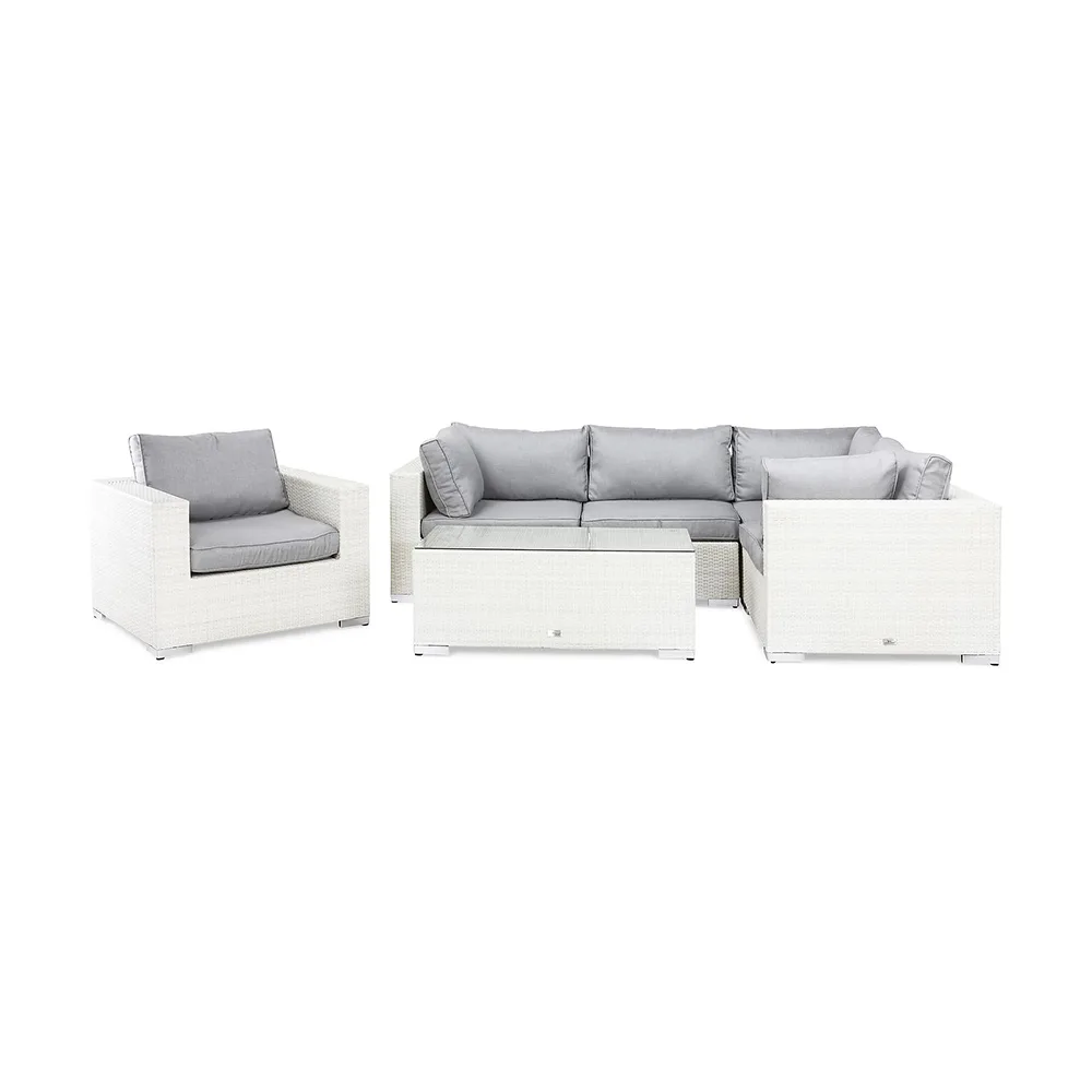 Loungegrupp Comfort Garden Bahamas Soffa 5-sits med Utebord med Utefåtölj Utomhus