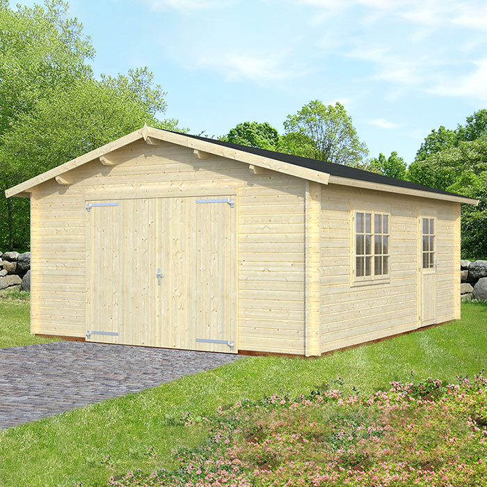 Garage Palmako Roger 23,9 m2 med Dörr