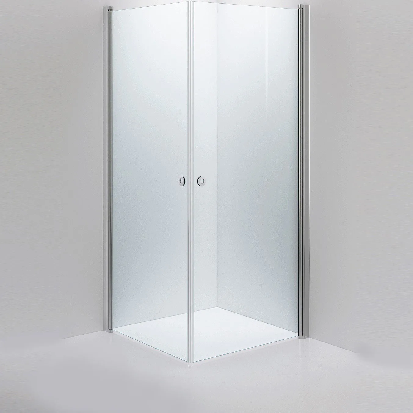 Duschvägg LINC Angel Standard 900x900 mm, Klarglas SafeTech, Blankpolerad Aluminium