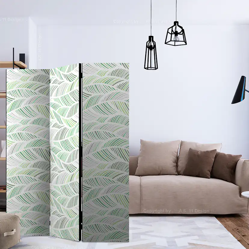 Rumsavdelare Skärmvägg Arkiio Green Waves 135x172 cm