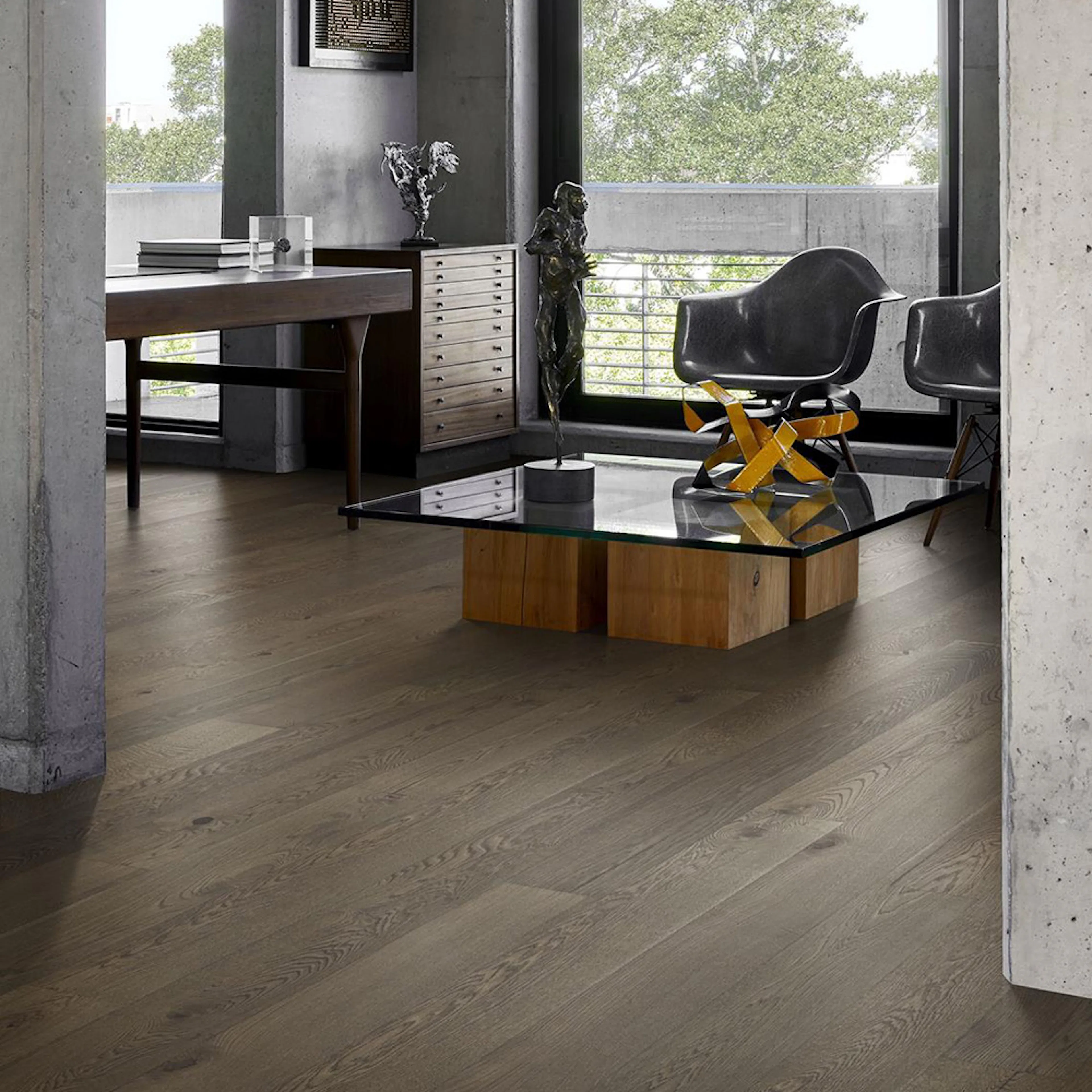Parkettgolv Kährs Beyond Retro Charcoal Light Ultramatt Lack Ek 1-Stav