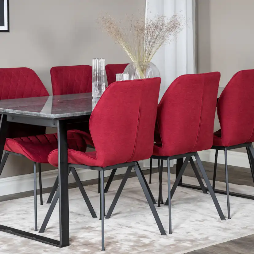 Matgrupp Venture Home Estelle med 6 Geneva Stolar PolyEstelletyg
