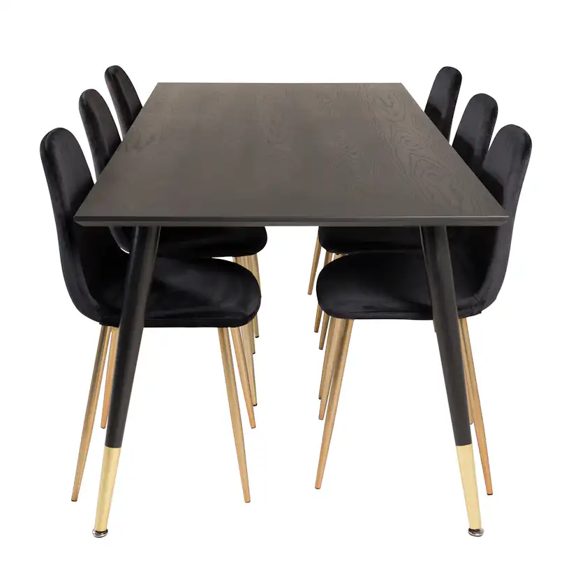 Matgrupp Venture Home Disa med 6 Pobbie Stolar Sammet