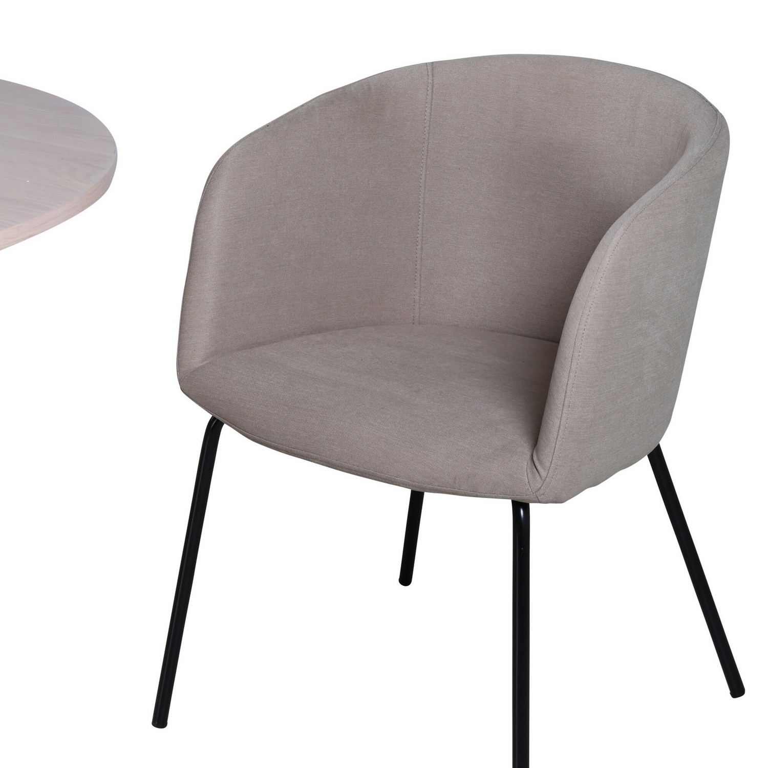 Matgrupp Venture Home Bianca Rund med 4 Bergen Stolar Polyester
