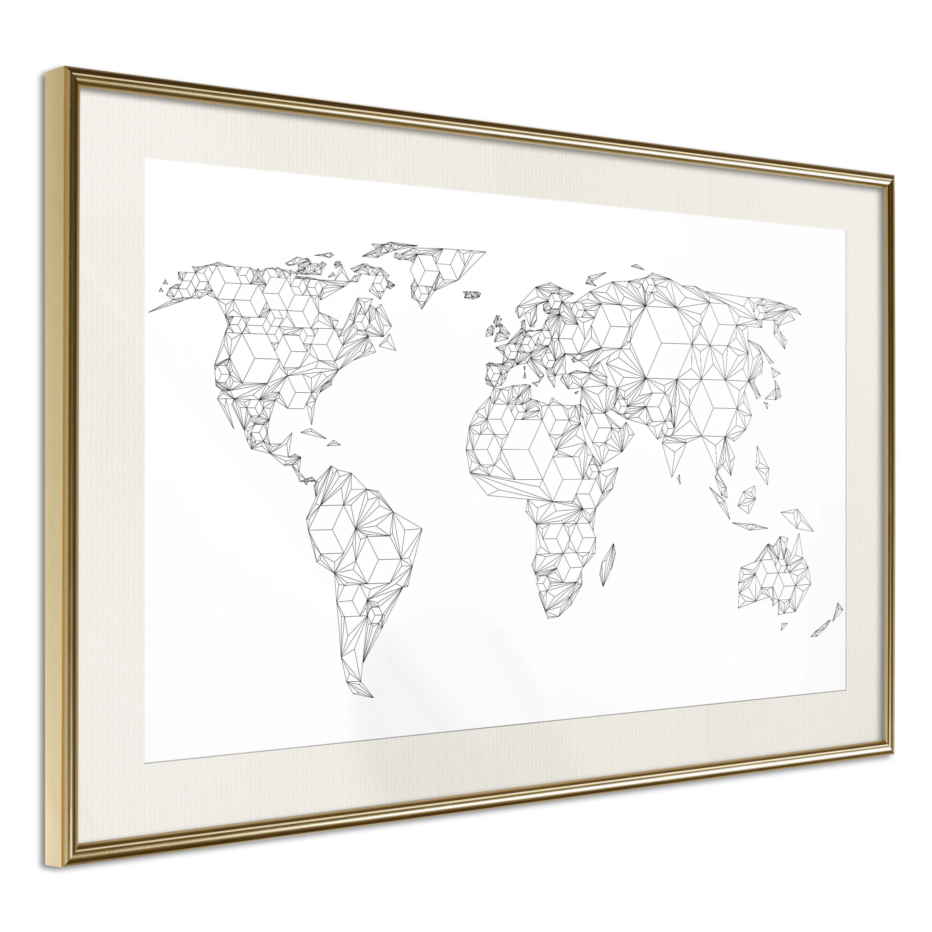 Poster Artgeist Affisch Geometric Map