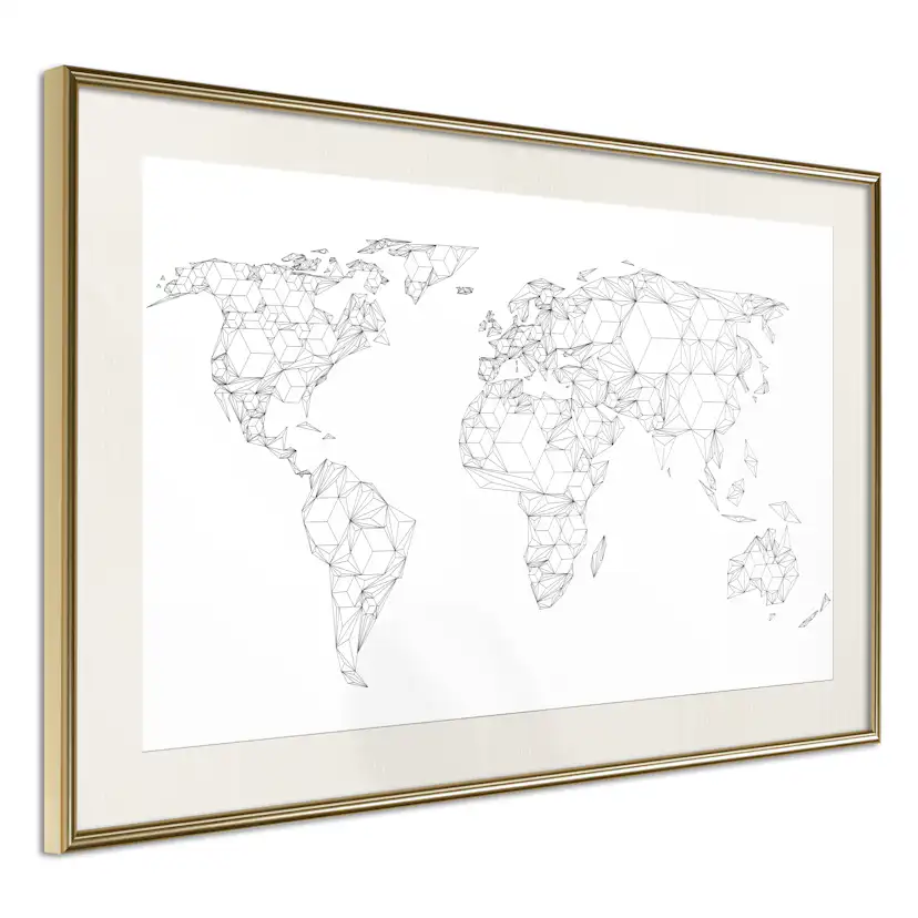 Poster Artgeist Affisch Geometric Map