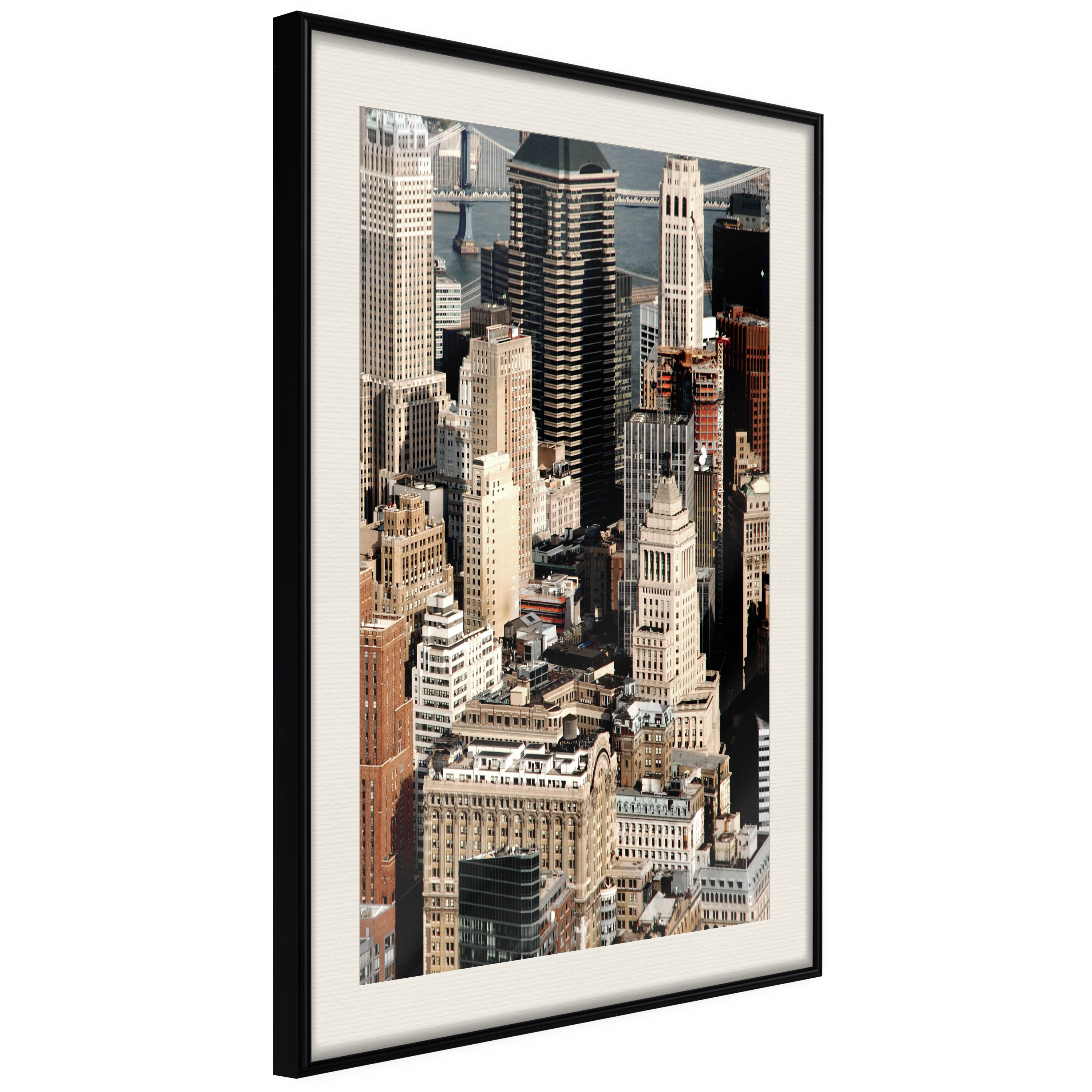 Affisch - Bustling City [Poster] 20x30 Svart ram med passepartout, 20x30 cm