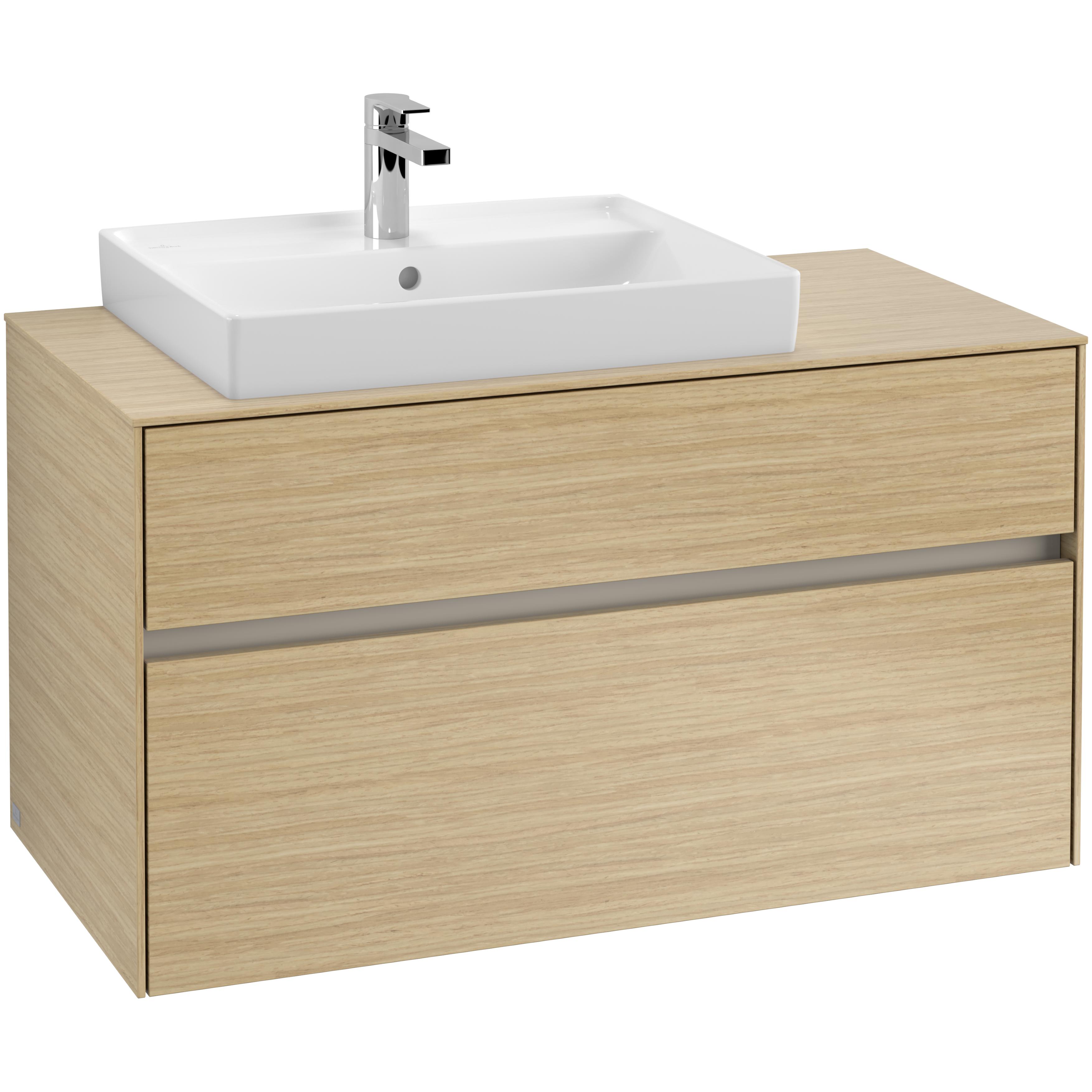 Tvättställsskåp Villeroy & Boch Collaro 100 cm med 2 Lådor för Ovanpåliggande Tvättställ