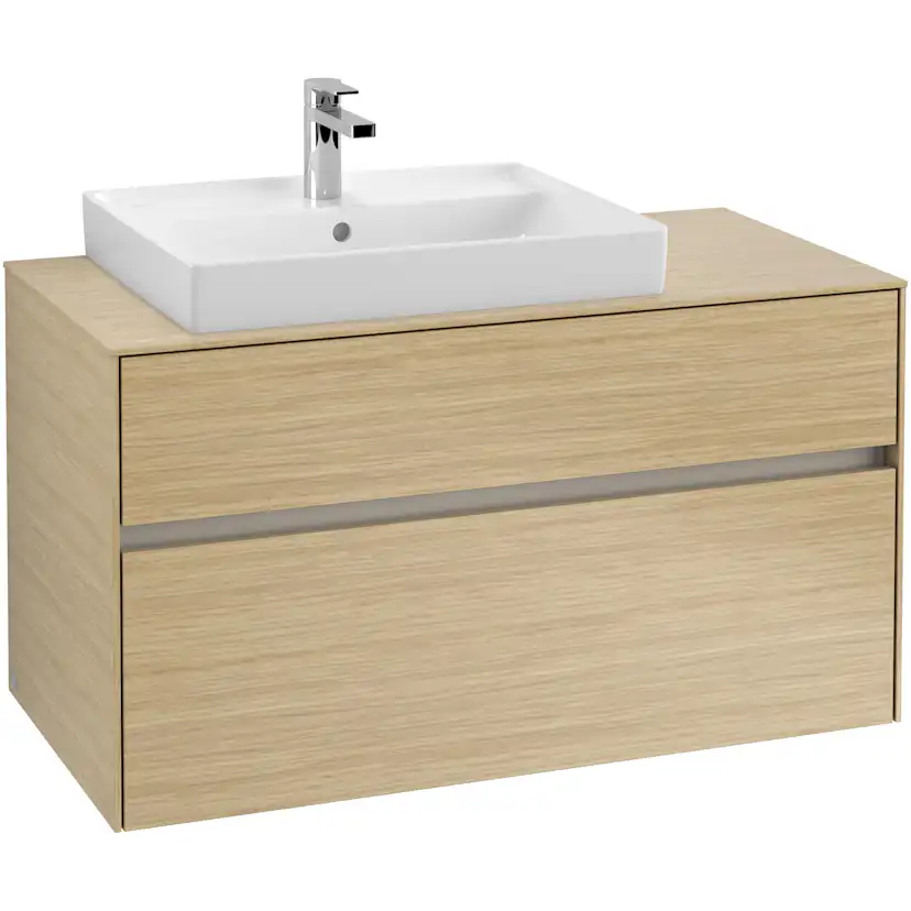 Tvättställsskåp Villeroy & Boch Collaro 100 cm med 2 Lådor för Ovanpåliggande Tvättställ